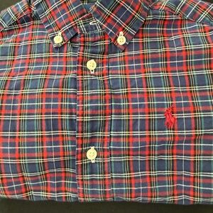 Polo by Ralph Lauren toddler boy  Blue and Red Plaid Shirt